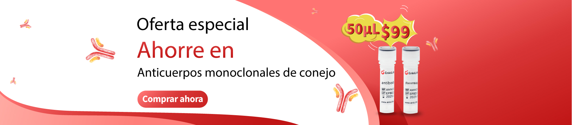 Banner de oferta especial en anticuerpos recombinantes